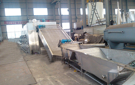 客戶訂購的帶式幹燥機安裝